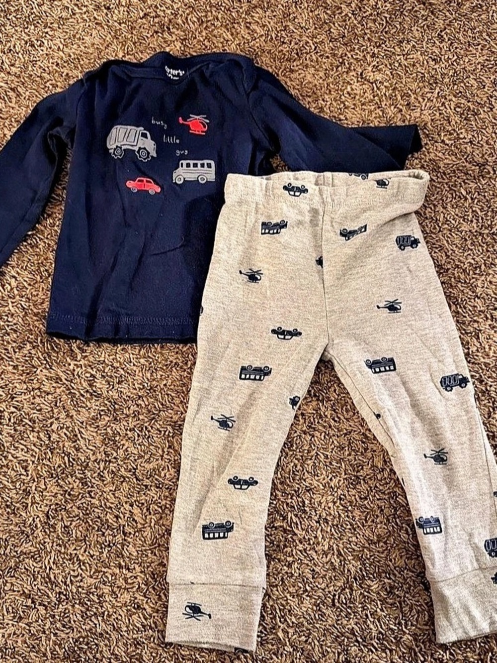 carter's Vehicle Print Long Sleeve Matching Set Baby 12M